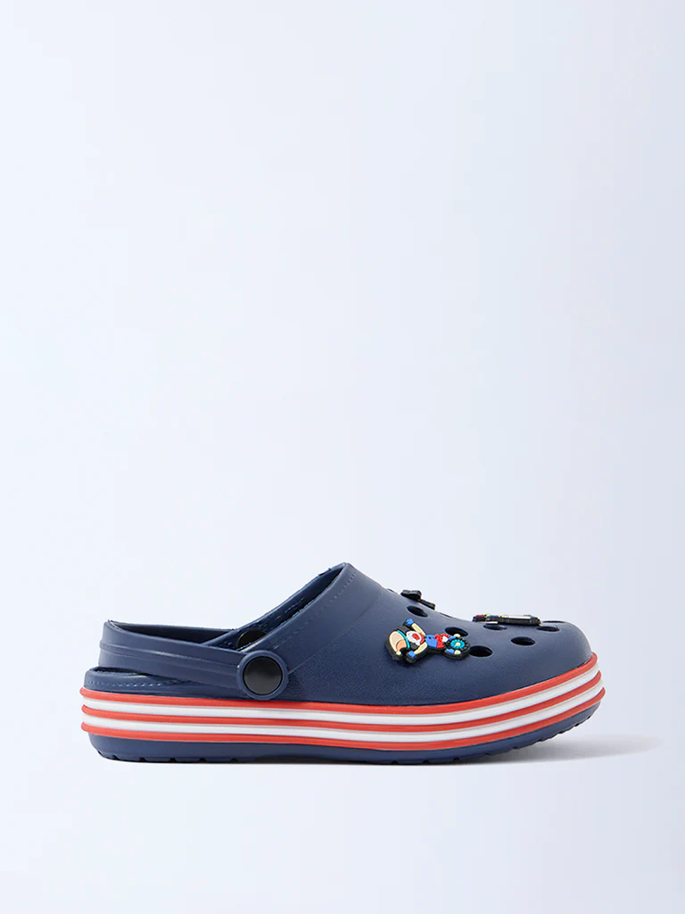 Yellow Navy Carnival-Themed Clogs