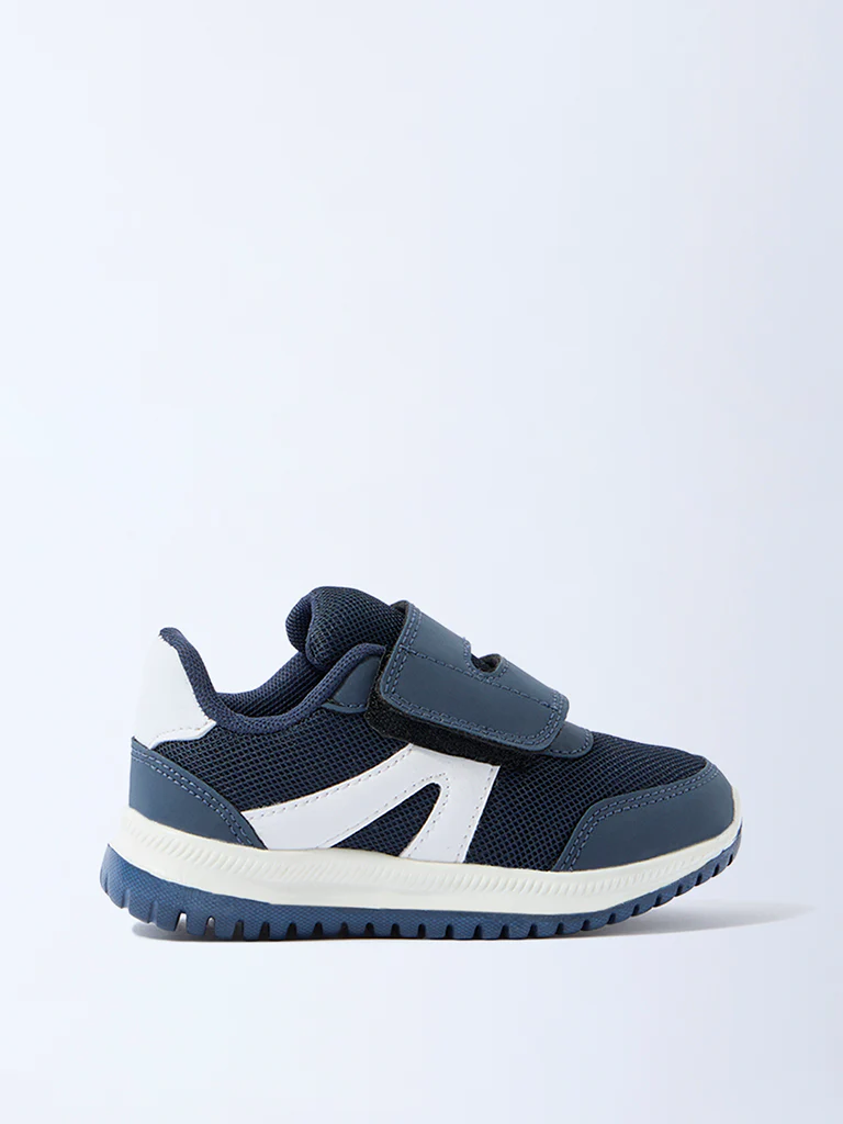 Yellow Navy Mesh Detailed Sneakers