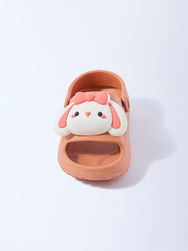 Yellow Peach Applique Detailed Clogs - Image 3