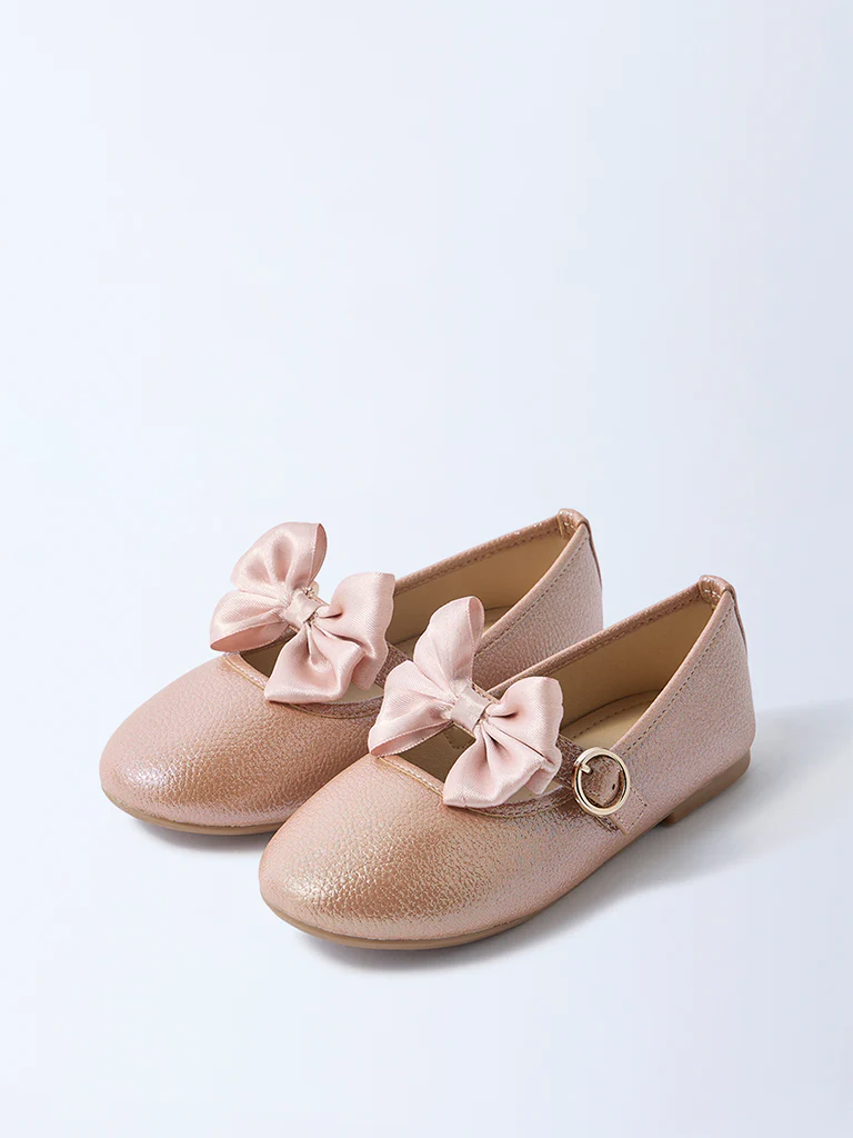 Yellow Pink Bow-Detailed Ballerina - Image 2