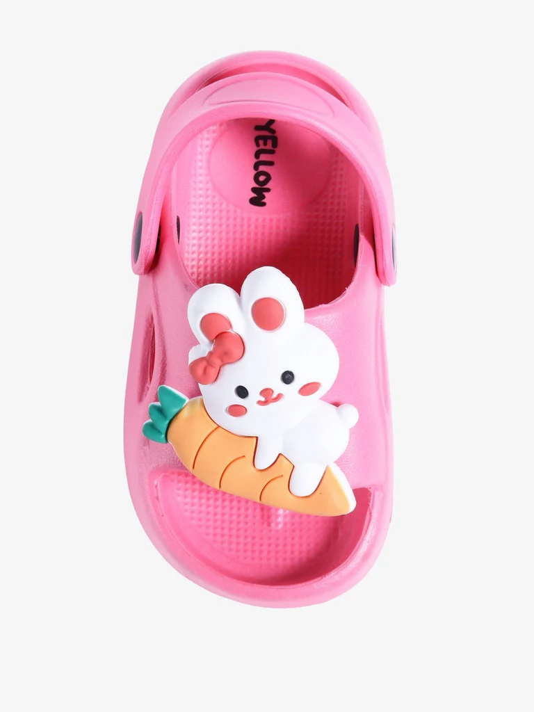 Yellow Pink Bunny Themed Clogs - Image 3