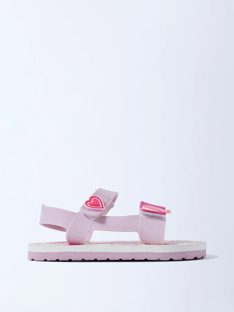 Yellow Pink Hot Air Balloon-Detail Sandals