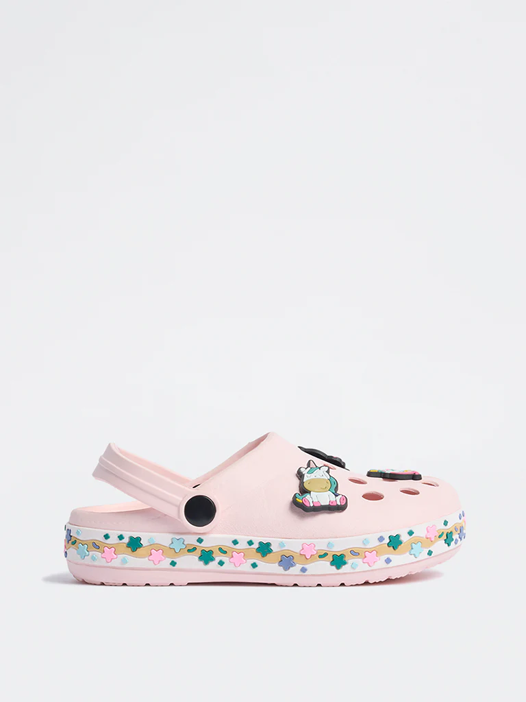 Yellow Pink Unicorn Themed Clogs