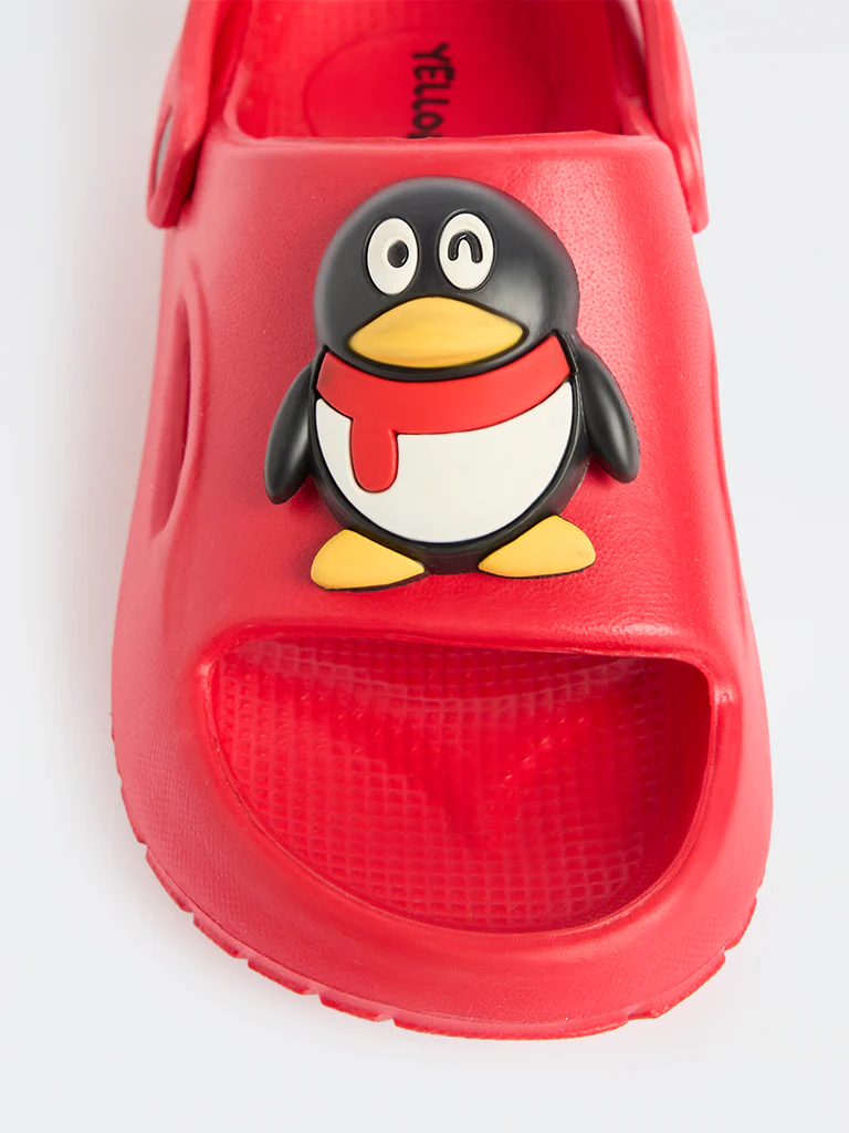 Yellow Red Applique-Detailed Clogs - Image 3