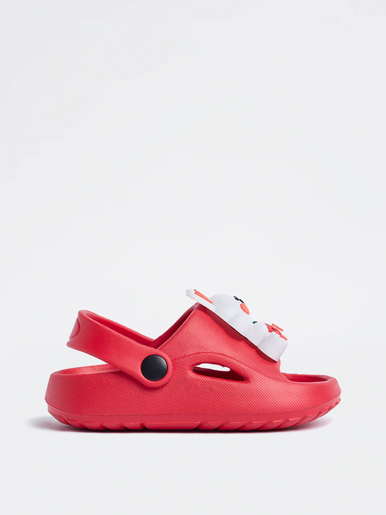 Yellow Red Bunny-Applique Clogs