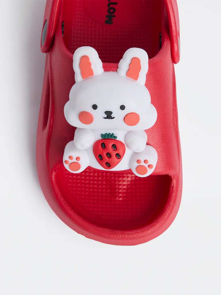 Yellow Red Bunny-Applique Clogs - Image 3