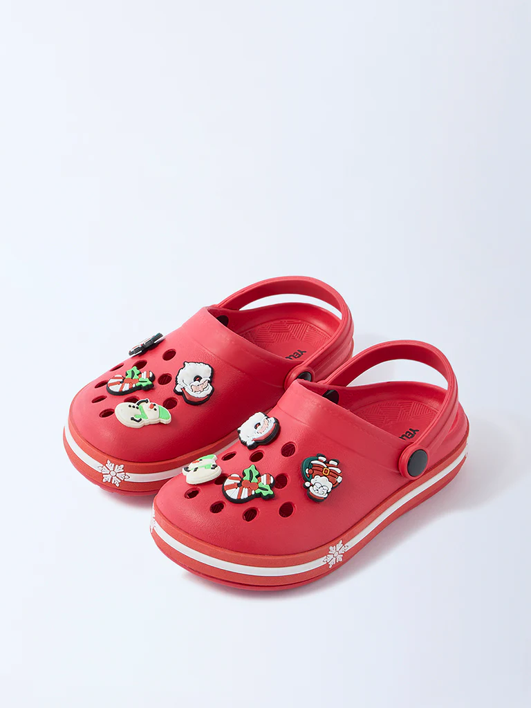 Yellow Red Christmas-Themed Clogs - Image 2