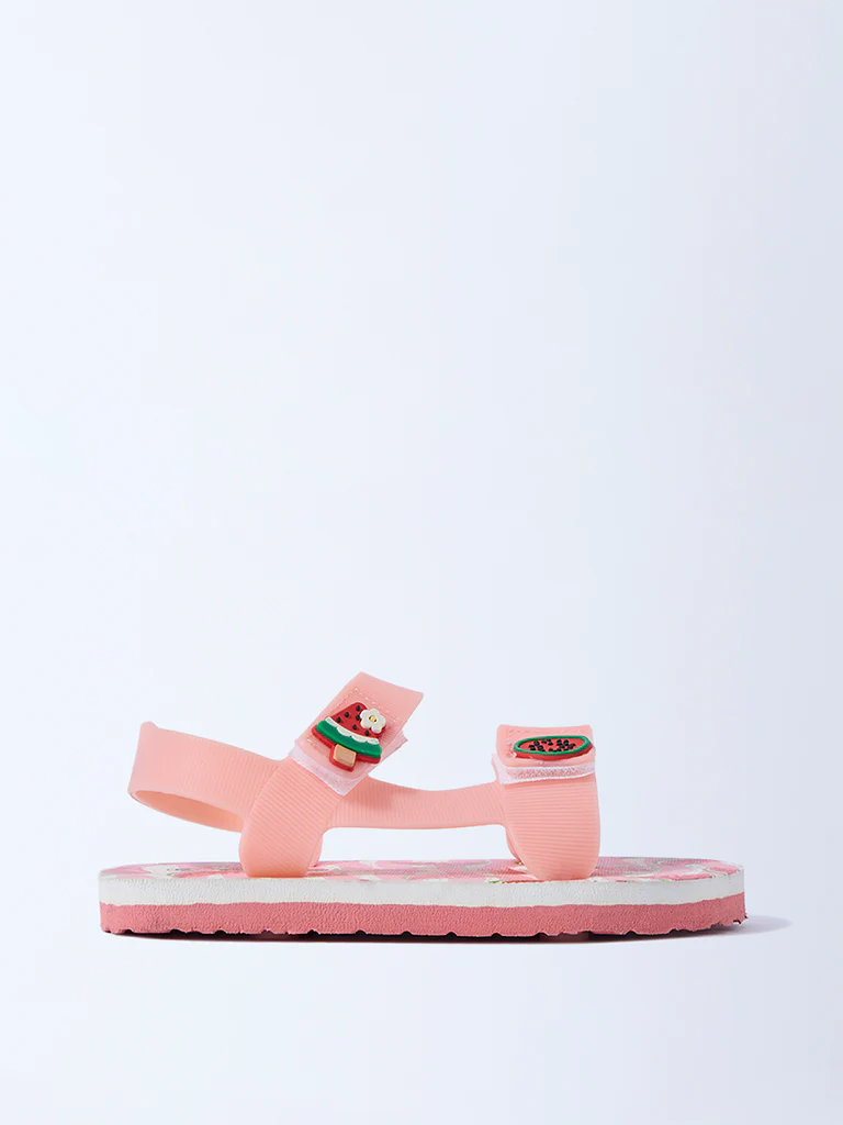 Yellow Red Melon-Design Sandals