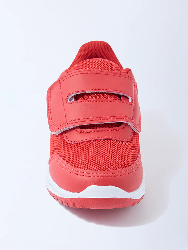 Yellow Red Mesh Detailed Sneakers - Image 3