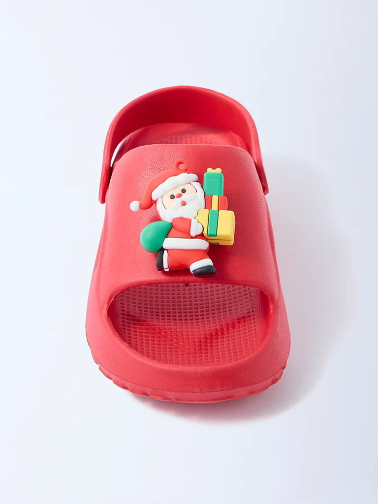 Yellow Red Winter-Themed Clogs - Image 3