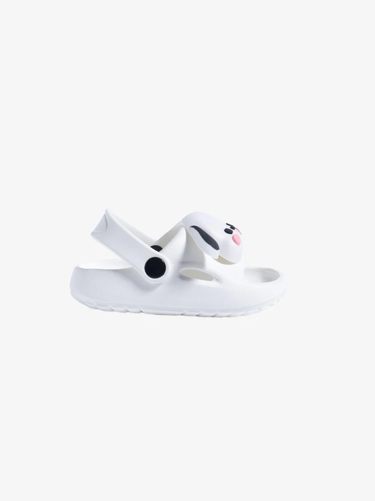 Yellow White Dog Themed Clogs