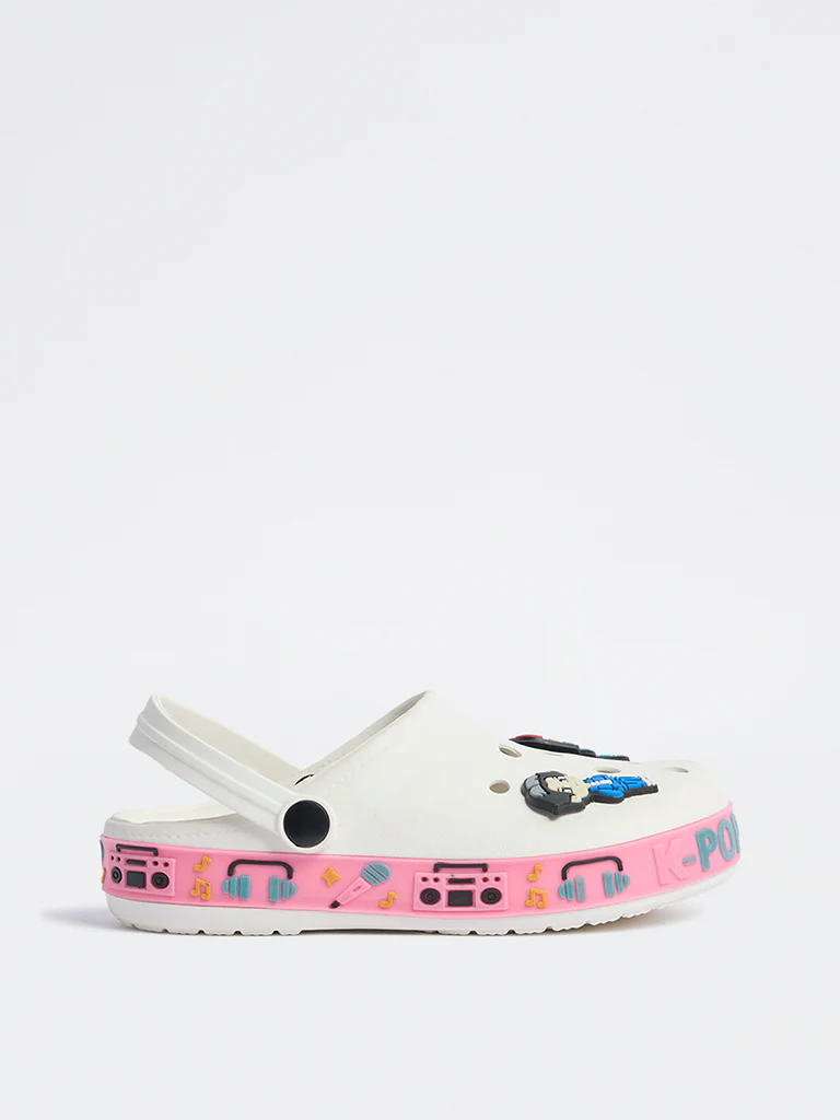 Yellow White K-Pop Inspired Clogs