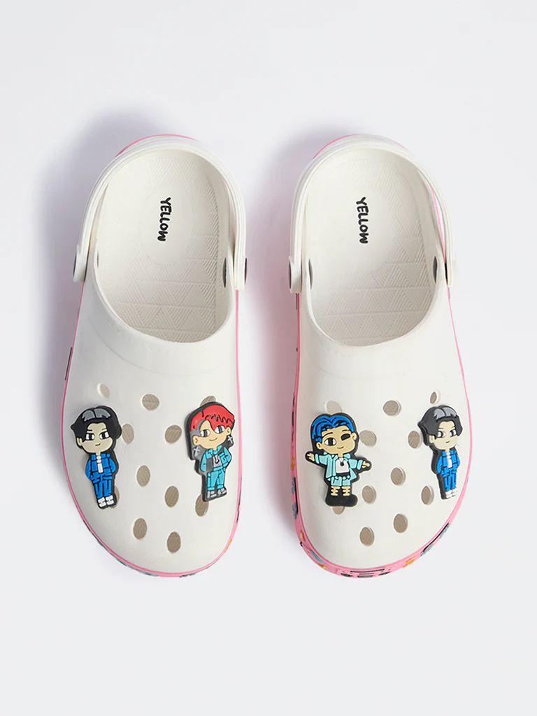 Yellow White K-Pop Inspired Clogs - Image 2