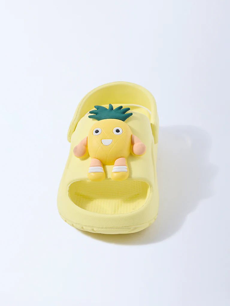Yellow Yellow Applique Detailed Clogs - Image 3