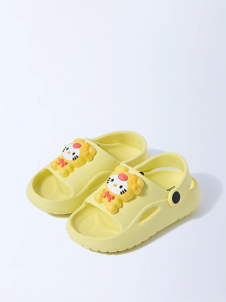 Yellow Yellow Hello Kitty Applique Clogs - Image 2
