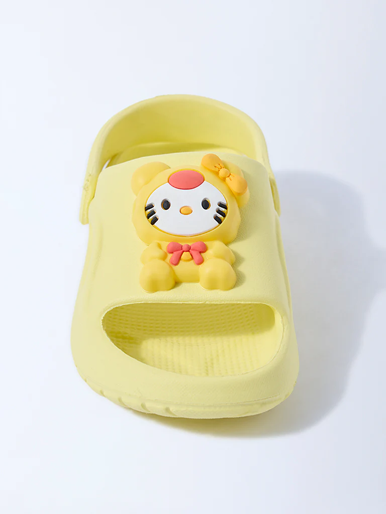 Yellow Yellow Hello Kitty Applique Clogs - Image 3