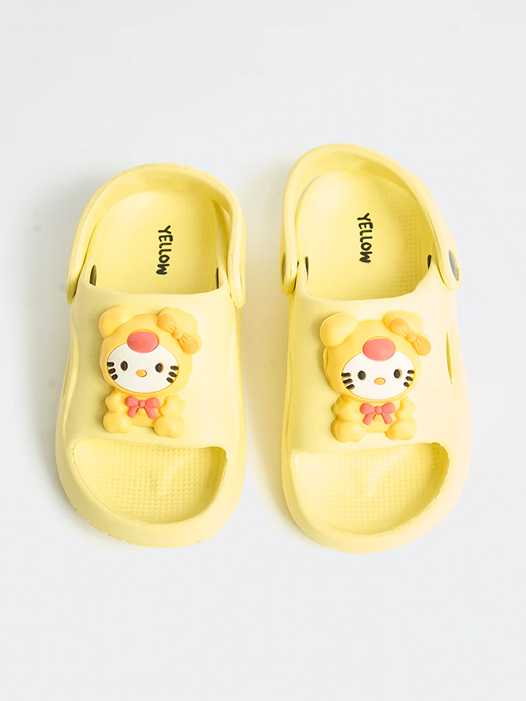 Yellow Yellow Hello Kitty Applique Clogs - Image 2