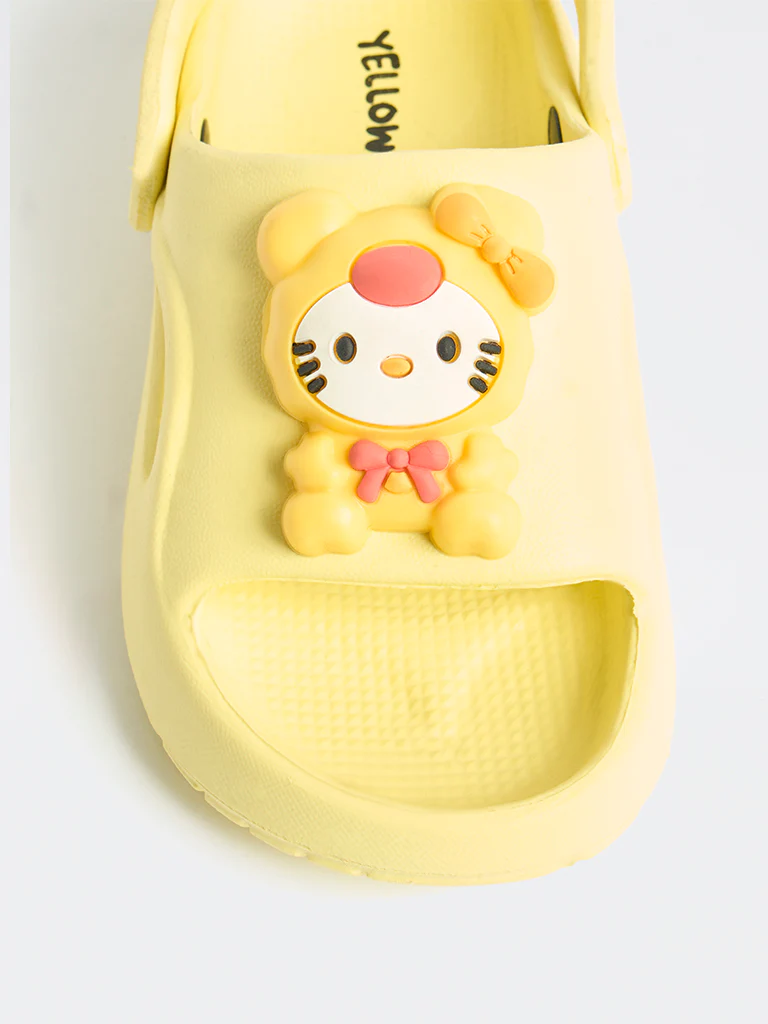 Yellow Yellow Hello Kitty Applique Clogs - Image 3