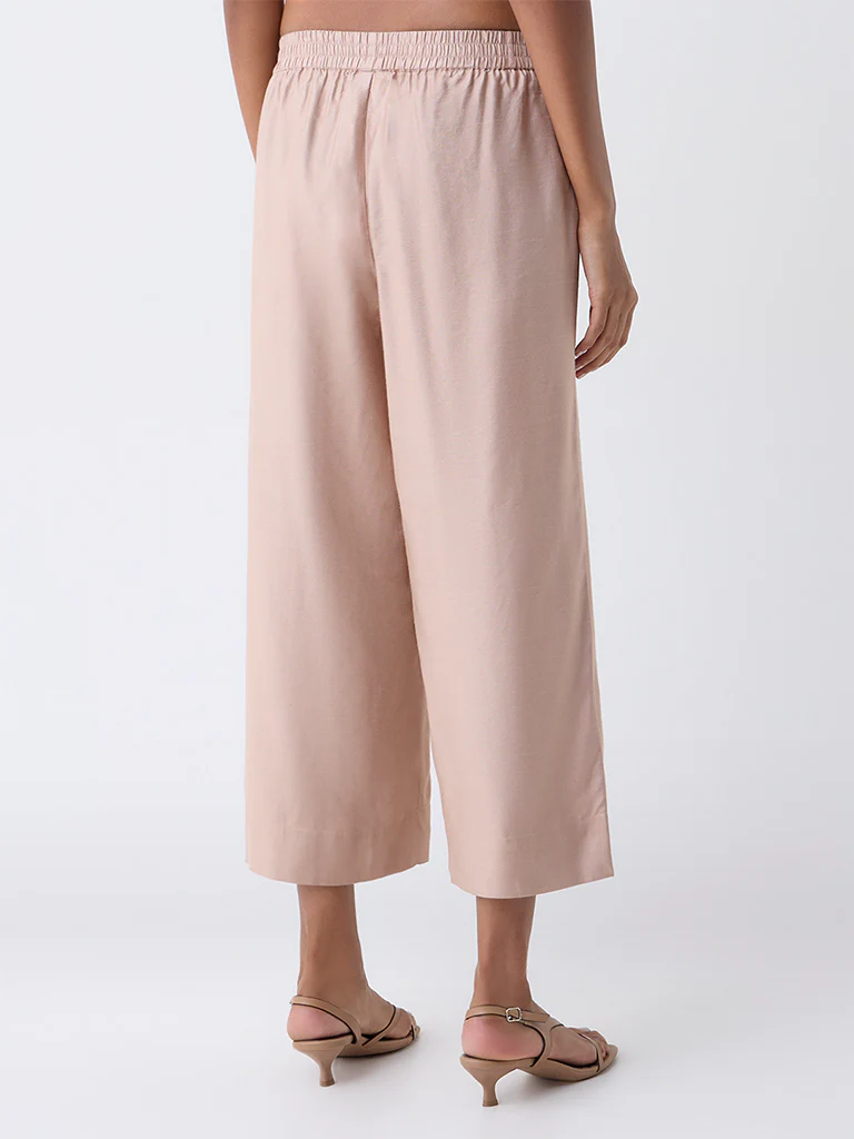 Zuba Beige Solid Pants - Image 4