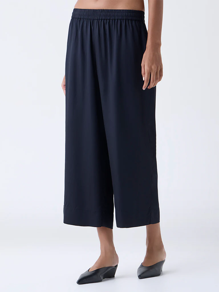 Zuba Black Solid Pants