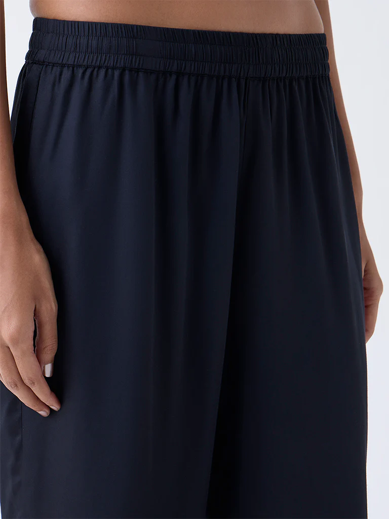 Zuba Black Solid Pants - Image 3