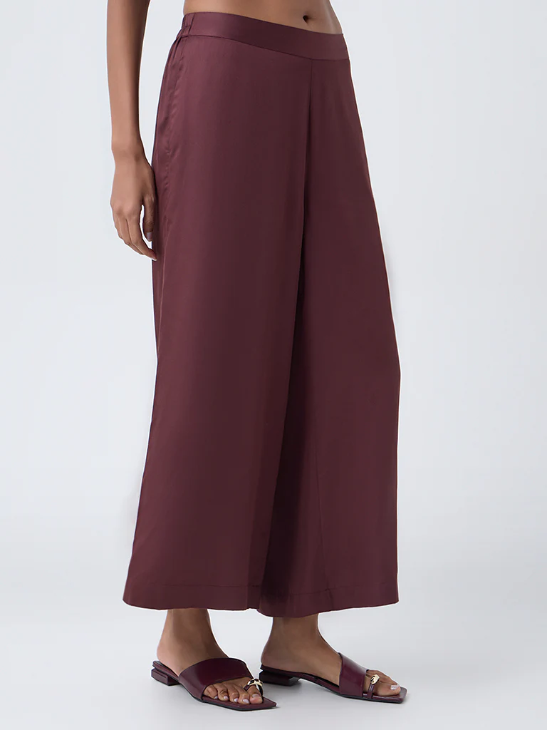 Zuba Brown Solid Palazzos