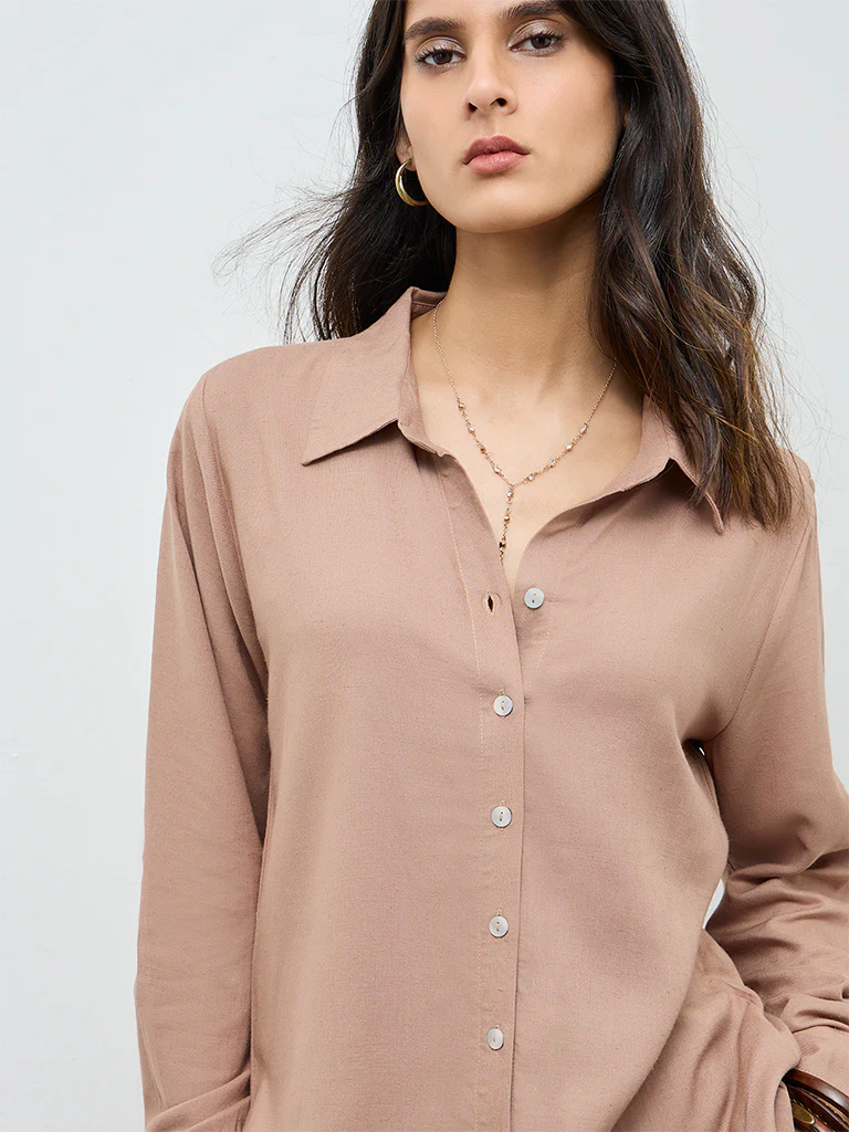 Zuba Brown Solid Tunic - Image 3