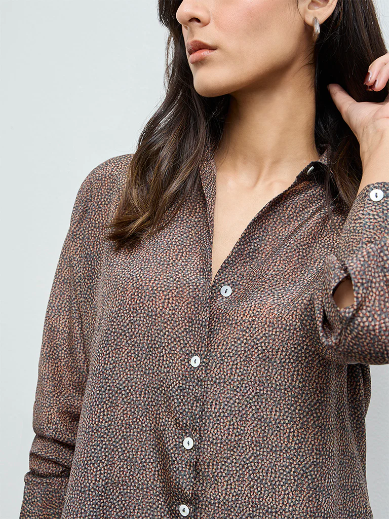 Zuba Charcoal Printed Tunic - Image 3