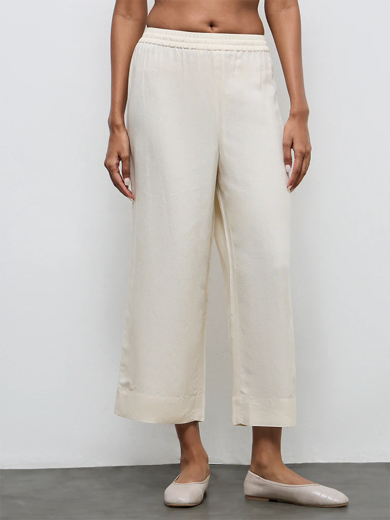 Zuba Cream Solid Pants