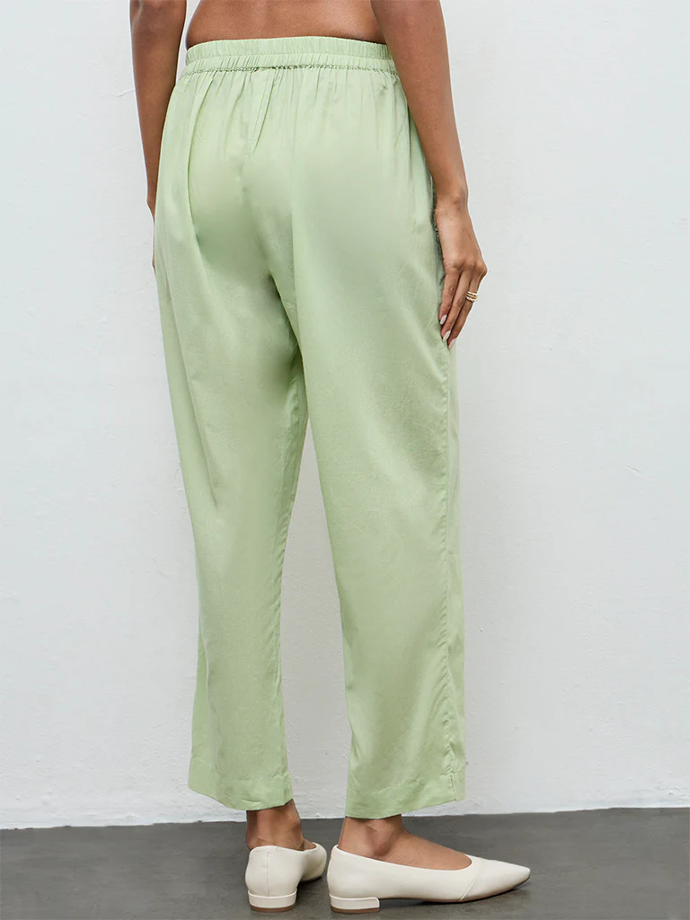 Zuba Green Cotton Pants - Image 4