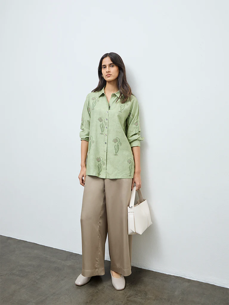 Zuba Green Floral Tunic - Image 2