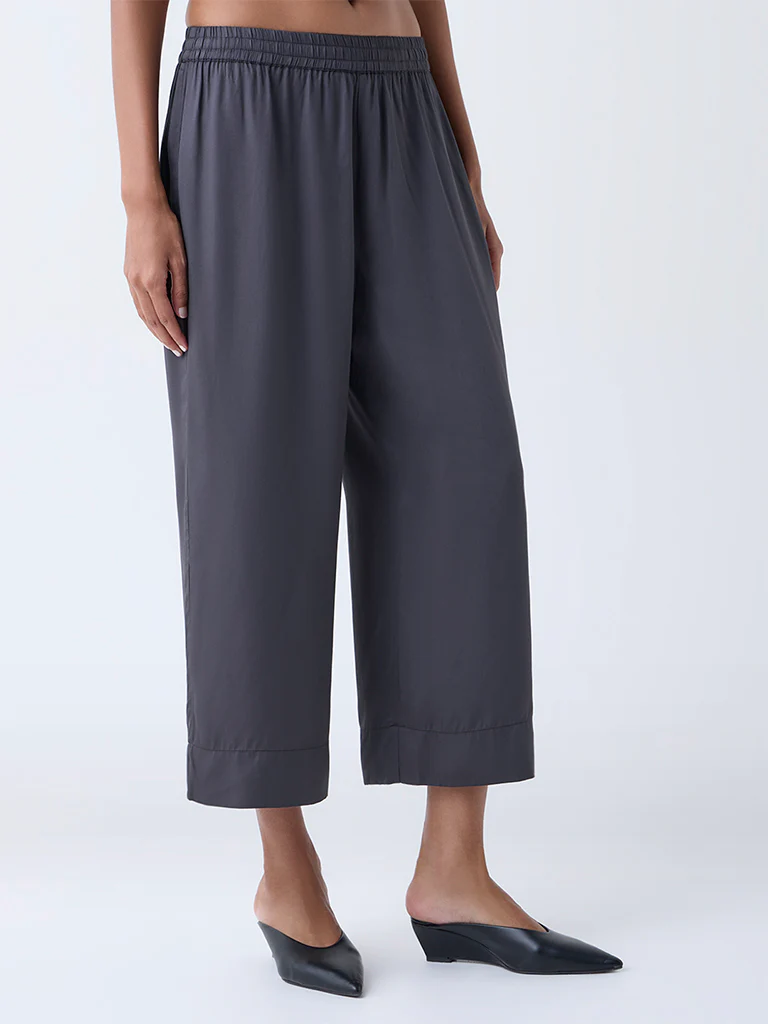 Zuba Grey Solid Pants