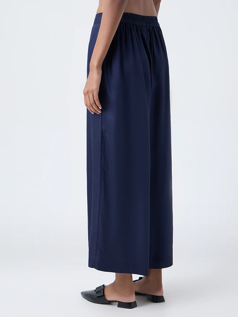 Zuba Indigo Solid Palazzos - Image 4