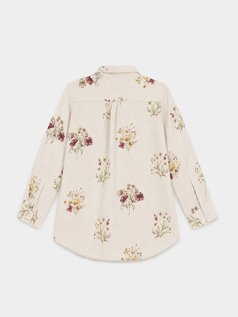 Zuba Light Yellow Floral Printed Tunic - Image 6