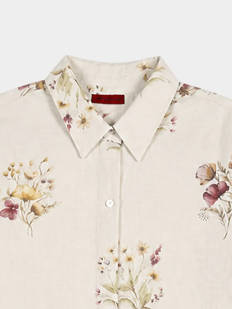 Zuba Light Yellow Floral Printed Tunic - Image 7