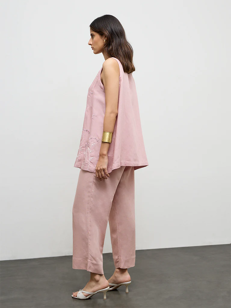 Zuba Lilac Embroidered Tunic - Image 4