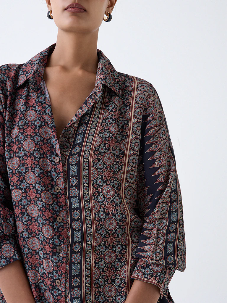 Zuba Multicolour Bagru Pattern Tunic - Image 3