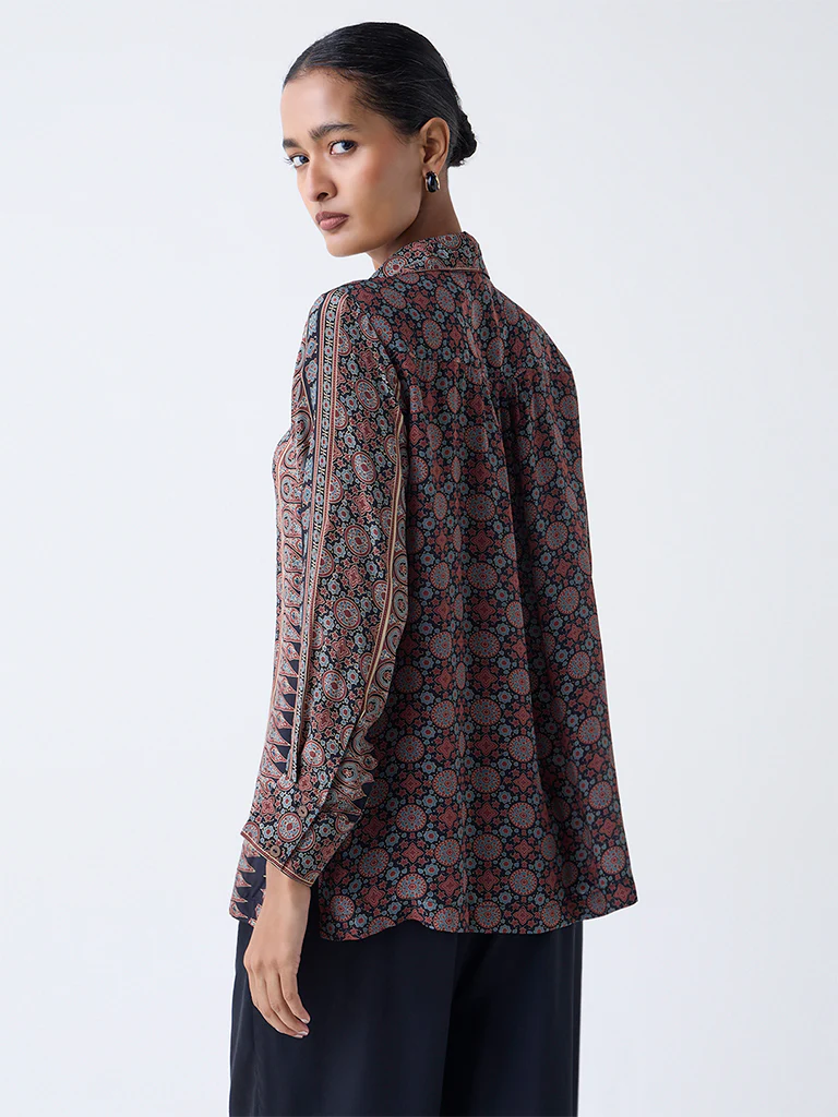 Zuba Multicolour Bagru Pattern Tunic - Image 4