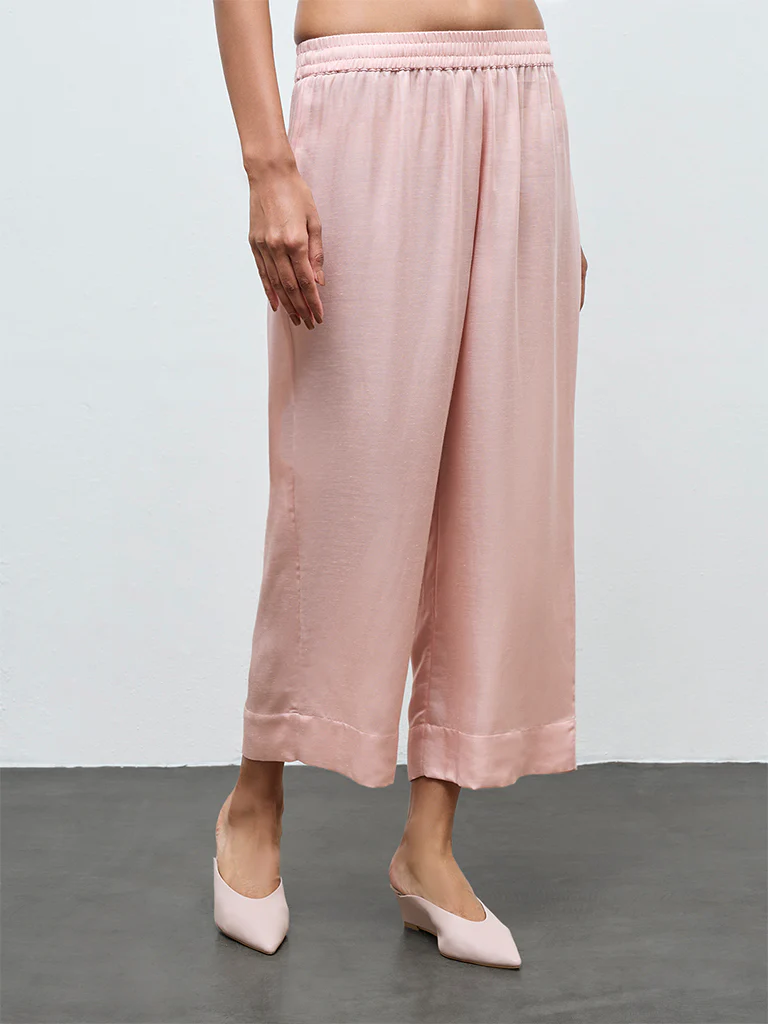 Zuba Pink Solid Pants