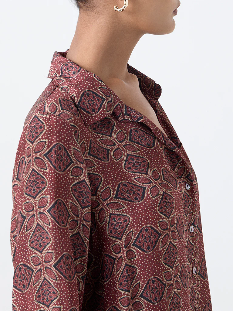 Zuba Rust Bagru Printed Tunic - Image 3