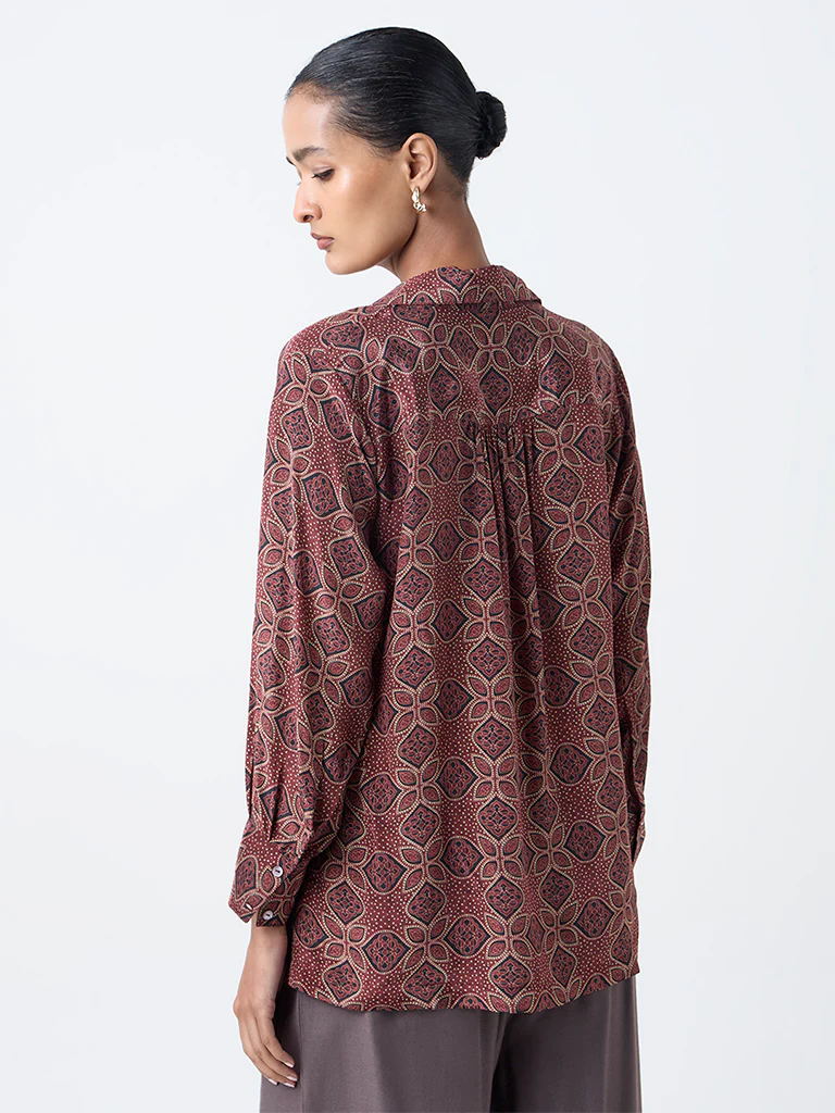 Zuba Rust Bagru Printed Tunic - Image 4