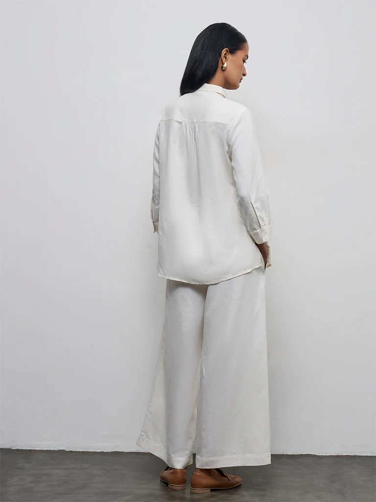 Zuba White Floral Embroidered Tunic - Image 4