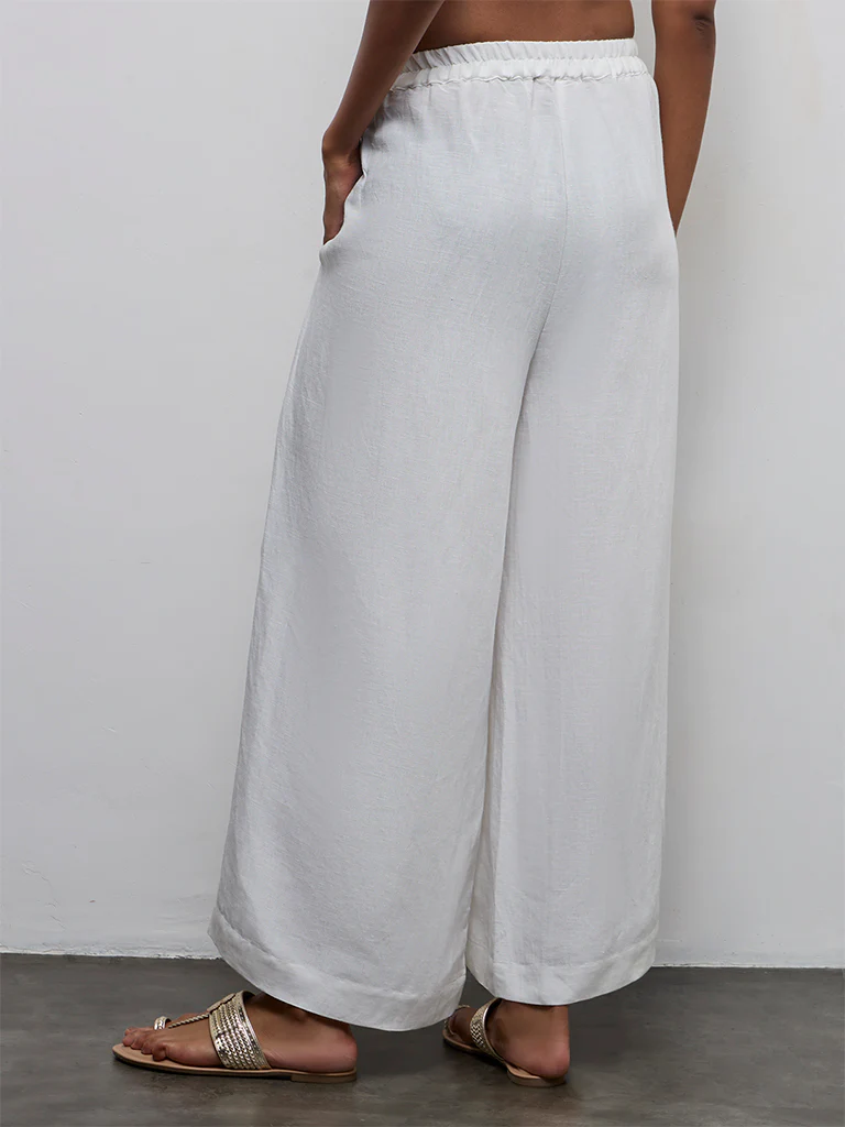 Zuba White Palazzos - Image 4